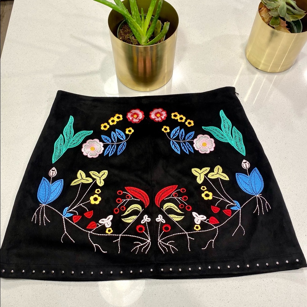 Gianna Bini Black Suede Mini Skirt - Bree Skirt 🖤NWT - Picture 5 of 13
